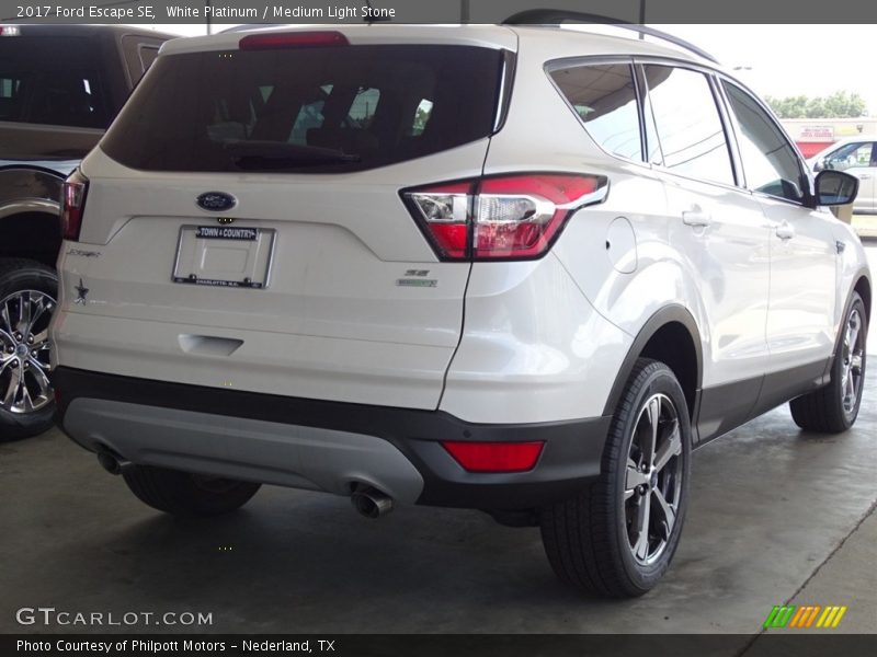 White Platinum / Medium Light Stone 2017 Ford Escape SE