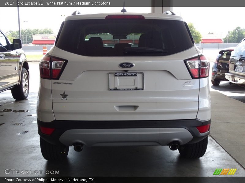 White Platinum / Medium Light Stone 2017 Ford Escape SE