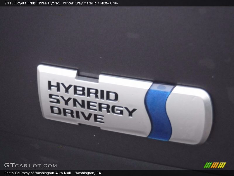 Winter Gray Metallic / Misty Gray 2013 Toyota Prius Three Hybrid