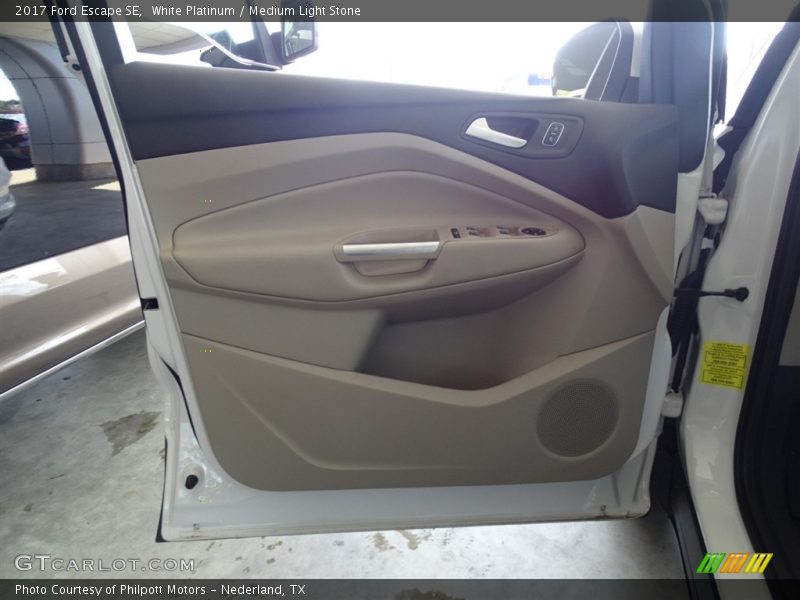 White Platinum / Medium Light Stone 2017 Ford Escape SE
