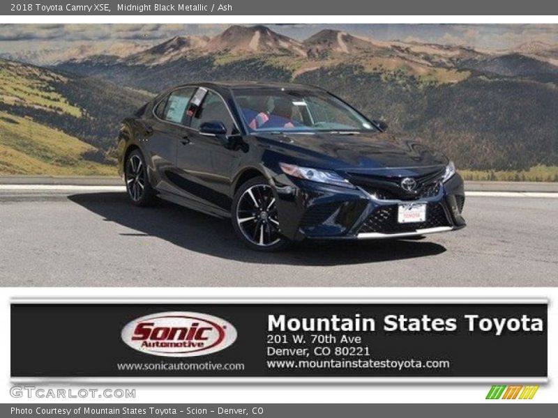 Midnight Black Metallic / Ash 2018 Toyota Camry XSE