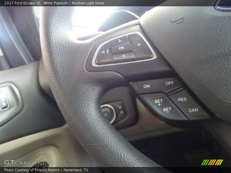 White Platinum / Medium Light Stone 2017 Ford Escape SE