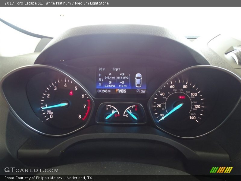 White Platinum / Medium Light Stone 2017 Ford Escape SE