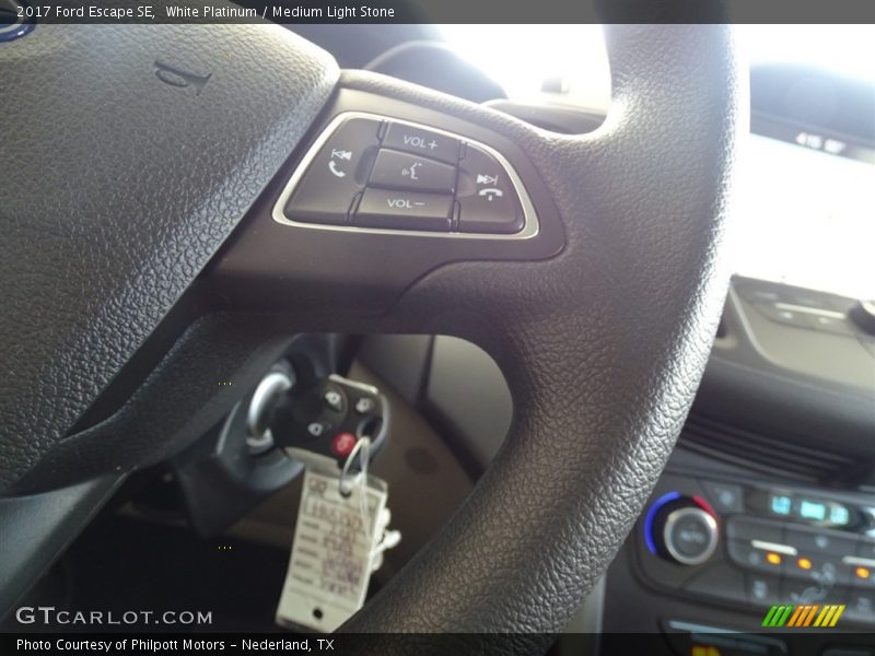 White Platinum / Medium Light Stone 2017 Ford Escape SE