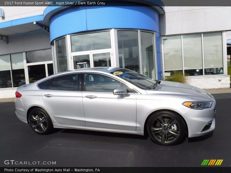 Ingot Silver / Dark Earth Grey 2017 Ford Fusion Sport AWD
