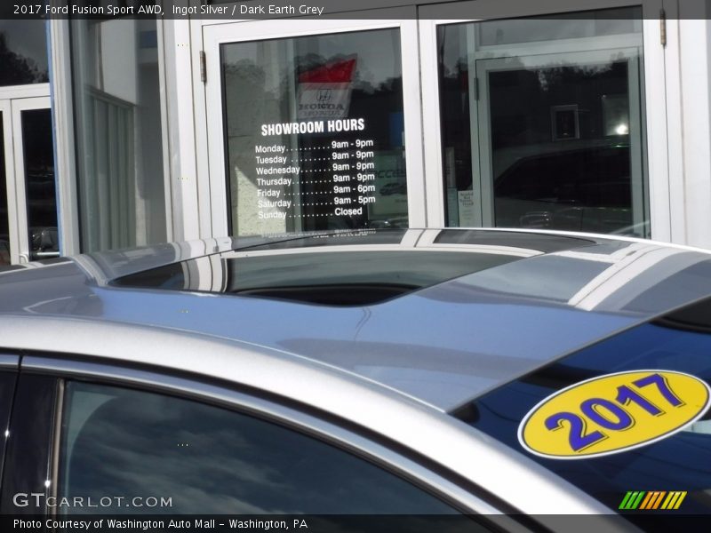 Ingot Silver / Dark Earth Grey 2017 Ford Fusion Sport AWD