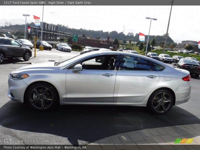 Ingot Silver / Dark Earth Grey 2017 Ford Fusion Sport AWD
