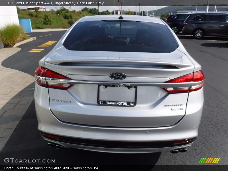 Ingot Silver / Dark Earth Grey 2017 Ford Fusion Sport AWD