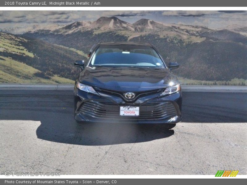 Midnight Black Metallic / Ash 2018 Toyota Camry LE