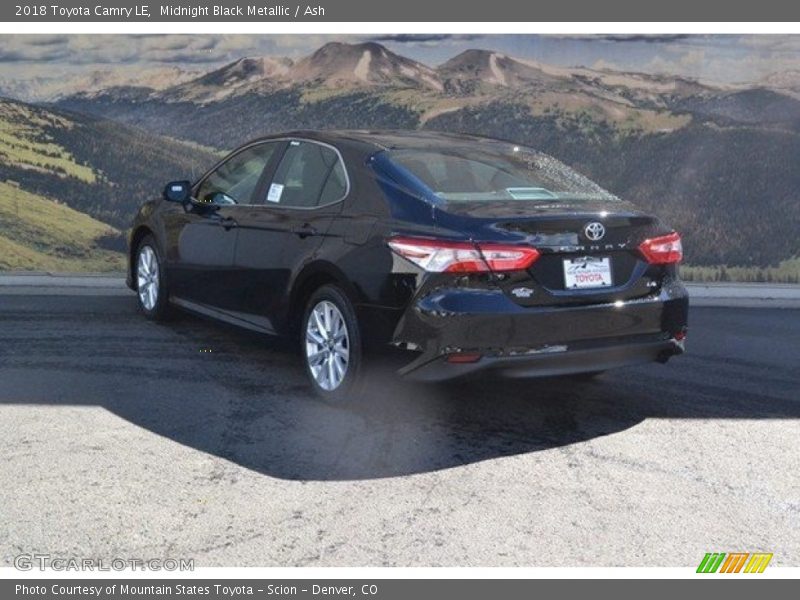 Midnight Black Metallic / Ash 2018 Toyota Camry LE