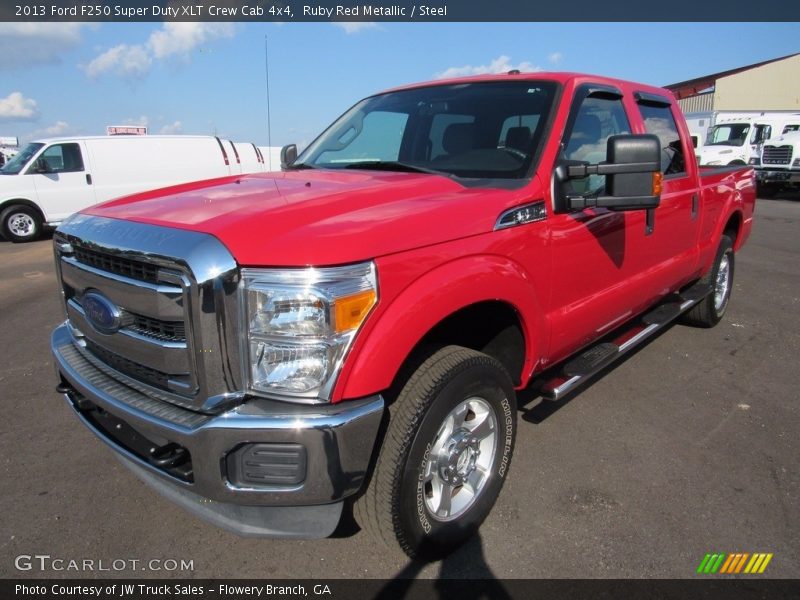 Ruby Red Metallic / Steel 2013 Ford F250 Super Duty XLT Crew Cab 4x4