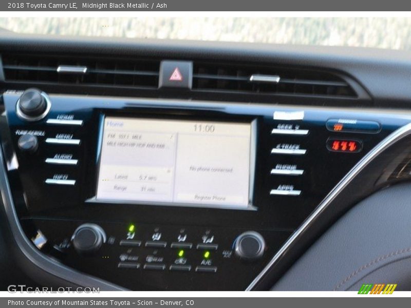Midnight Black Metallic / Ash 2018 Toyota Camry LE