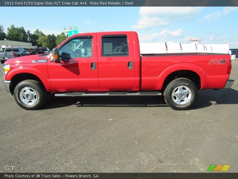 Ruby Red Metallic / Steel 2013 Ford F250 Super Duty XLT Crew Cab 4x4