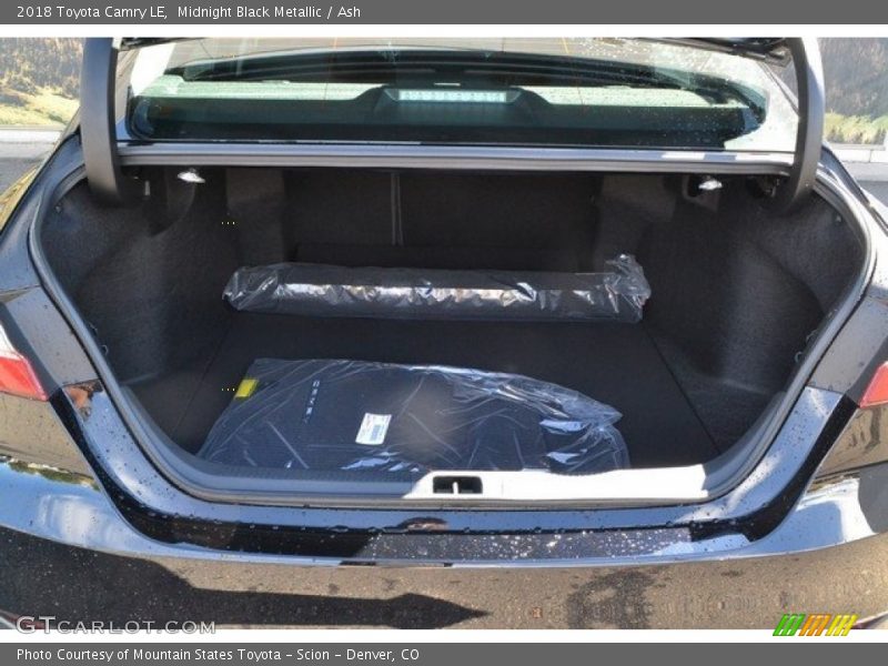 Midnight Black Metallic / Ash 2018 Toyota Camry LE