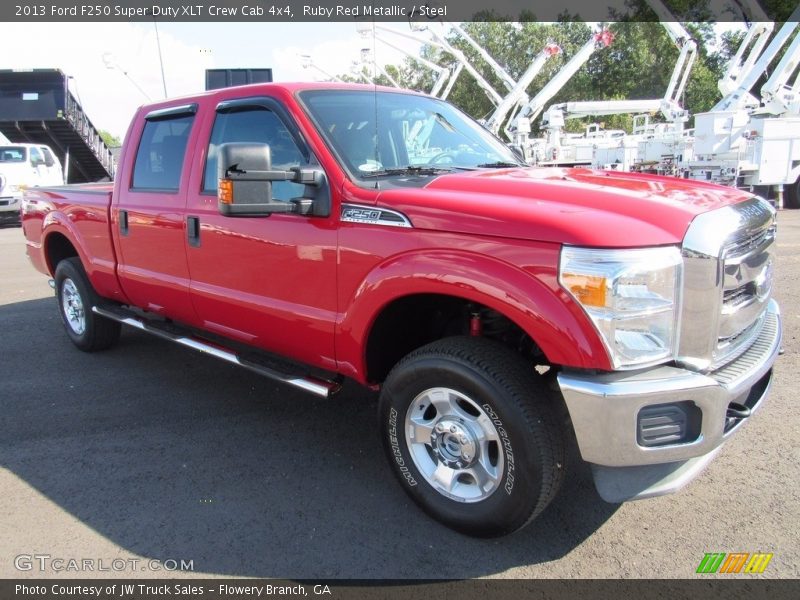 Ruby Red Metallic / Steel 2013 Ford F250 Super Duty XLT Crew Cab 4x4