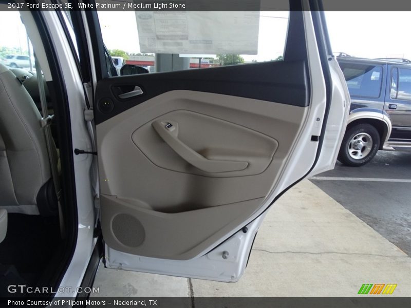 White Platinum / Medium Light Stone 2017 Ford Escape SE