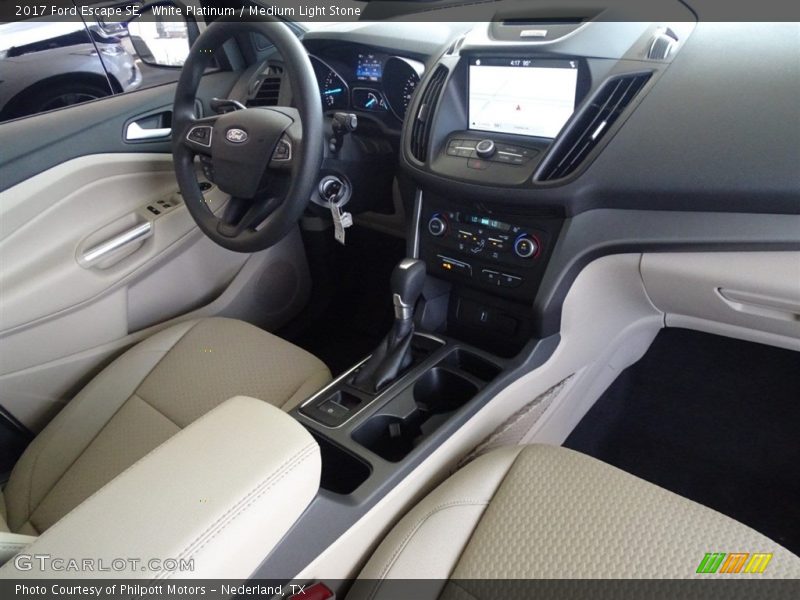 White Platinum / Medium Light Stone 2017 Ford Escape SE