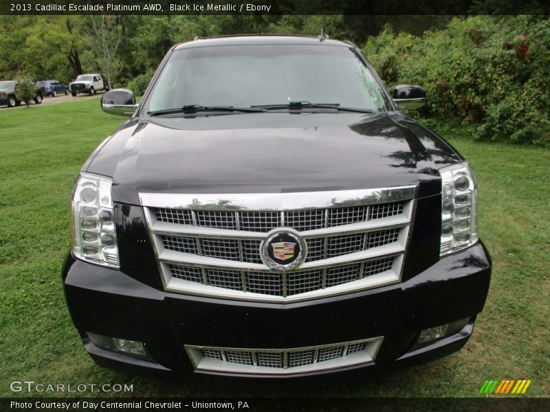 Black Ice Metallic / Ebony 2013 Cadillac Escalade Platinum AWD