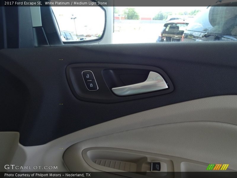 White Platinum / Medium Light Stone 2017 Ford Escape SE