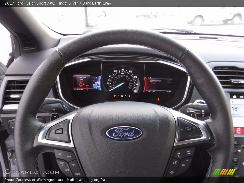 Ingot Silver / Dark Earth Grey 2017 Ford Fusion Sport AWD