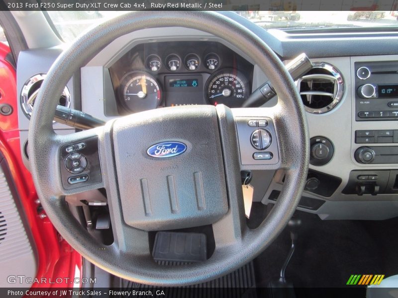 Ruby Red Metallic / Steel 2013 Ford F250 Super Duty XLT Crew Cab 4x4