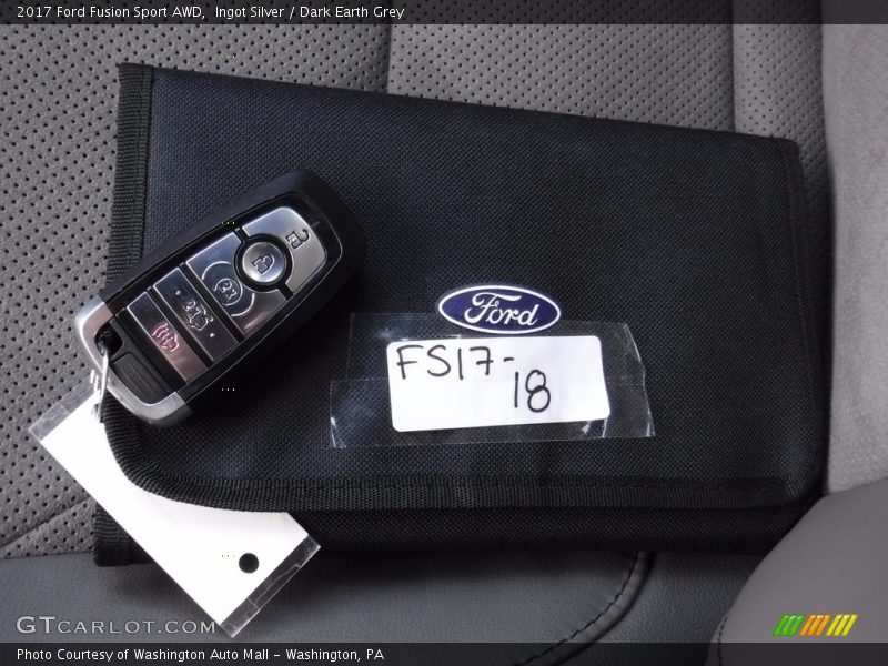 Ingot Silver / Dark Earth Grey 2017 Ford Fusion Sport AWD