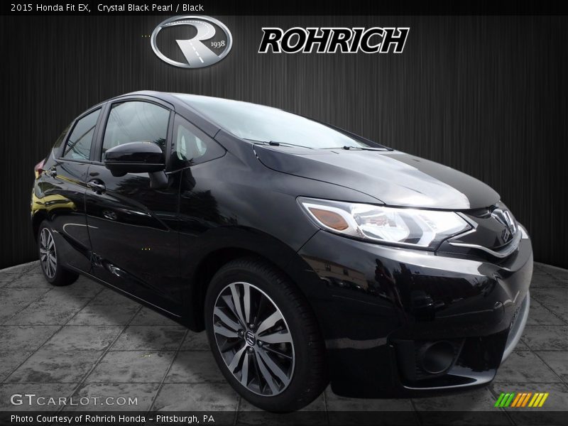 Crystal Black Pearl / Black 2015 Honda Fit EX