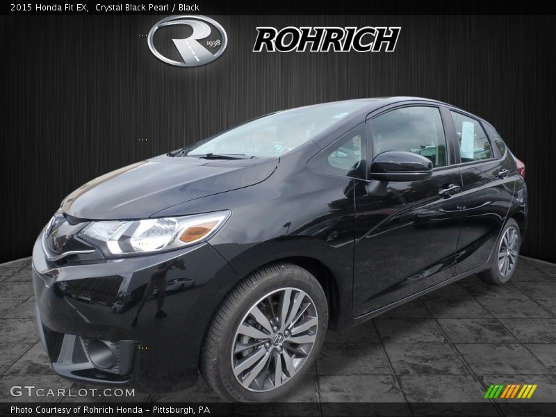 Crystal Black Pearl / Black 2015 Honda Fit EX