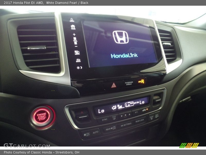 White Diamond Pearl / Black 2017 Honda Pilot EX AWD