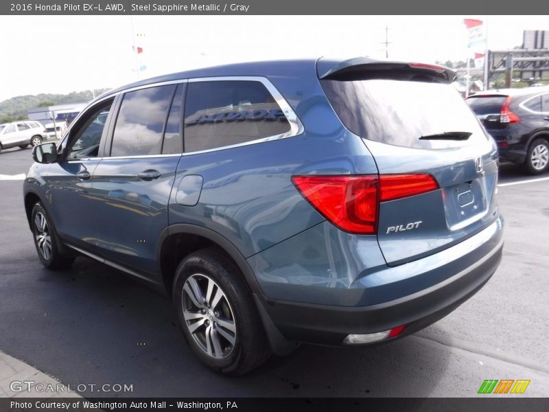 Steel Sapphire Metallic / Gray 2016 Honda Pilot EX-L AWD