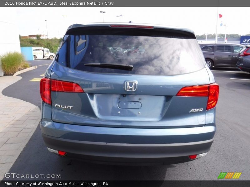 Steel Sapphire Metallic / Gray 2016 Honda Pilot EX-L AWD