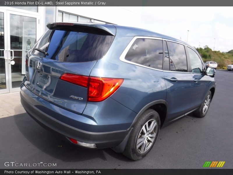 Steel Sapphire Metallic / Gray 2016 Honda Pilot EX-L AWD