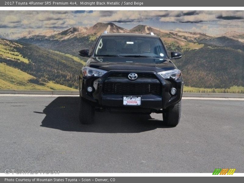 Midnight Black Metallic / Sand Beige 2017 Toyota 4Runner SR5 Premium 4x4