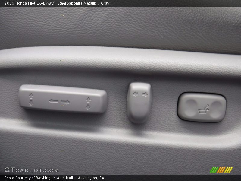 Steel Sapphire Metallic / Gray 2016 Honda Pilot EX-L AWD