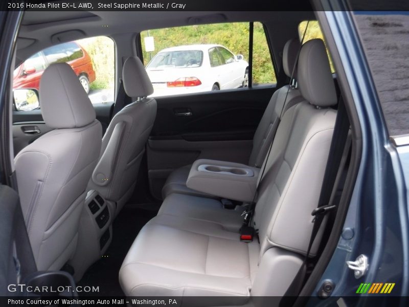 Steel Sapphire Metallic / Gray 2016 Honda Pilot EX-L AWD