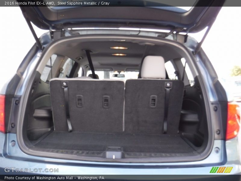 Steel Sapphire Metallic / Gray 2016 Honda Pilot EX-L AWD