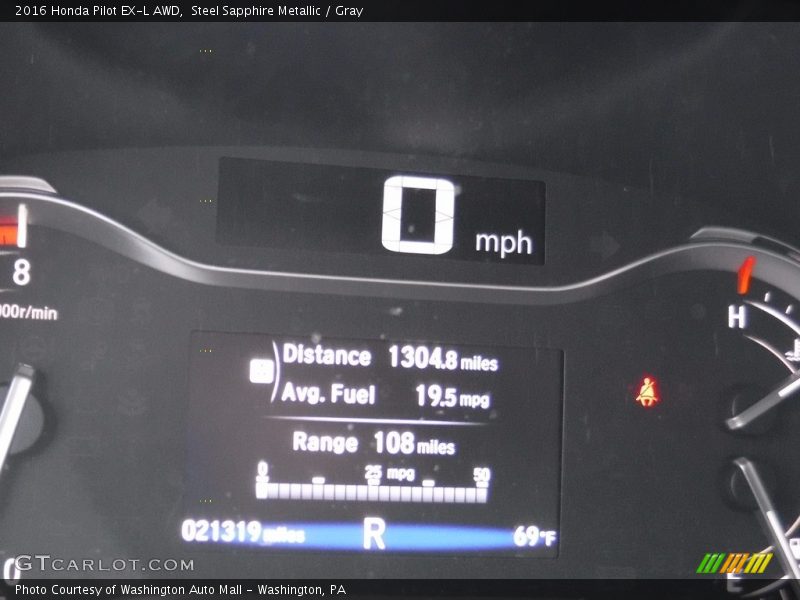 Steel Sapphire Metallic / Gray 2016 Honda Pilot EX-L AWD