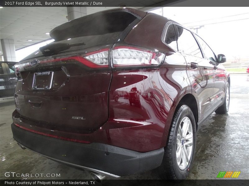 Burgundy Velvet Metallic / Dune 2017 Ford Edge SEL