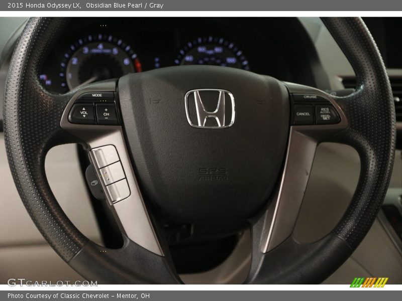 Obsidian Blue Pearl / Gray 2015 Honda Odyssey LX