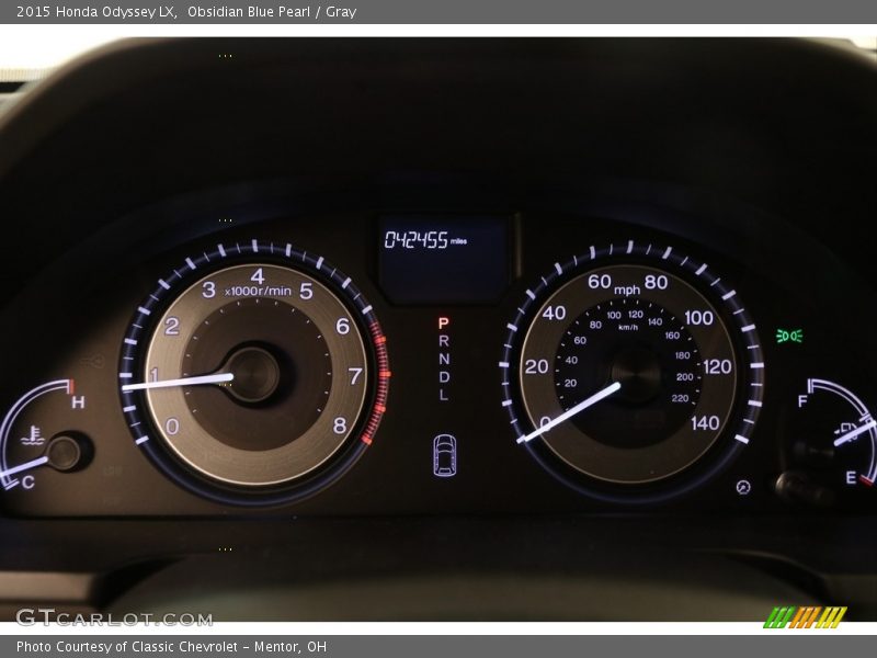 Obsidian Blue Pearl / Gray 2015 Honda Odyssey LX