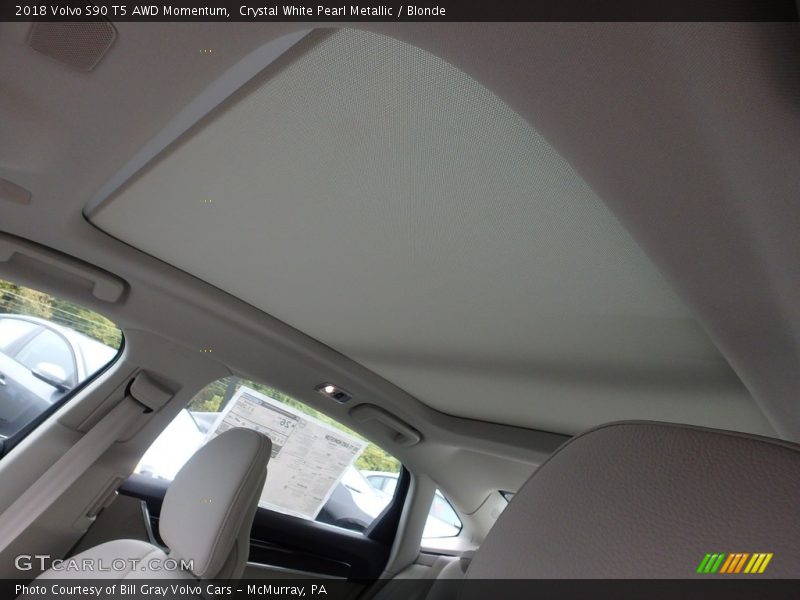 Crystal White Pearl Metallic / Blonde 2018 Volvo S90 T5 AWD Momentum