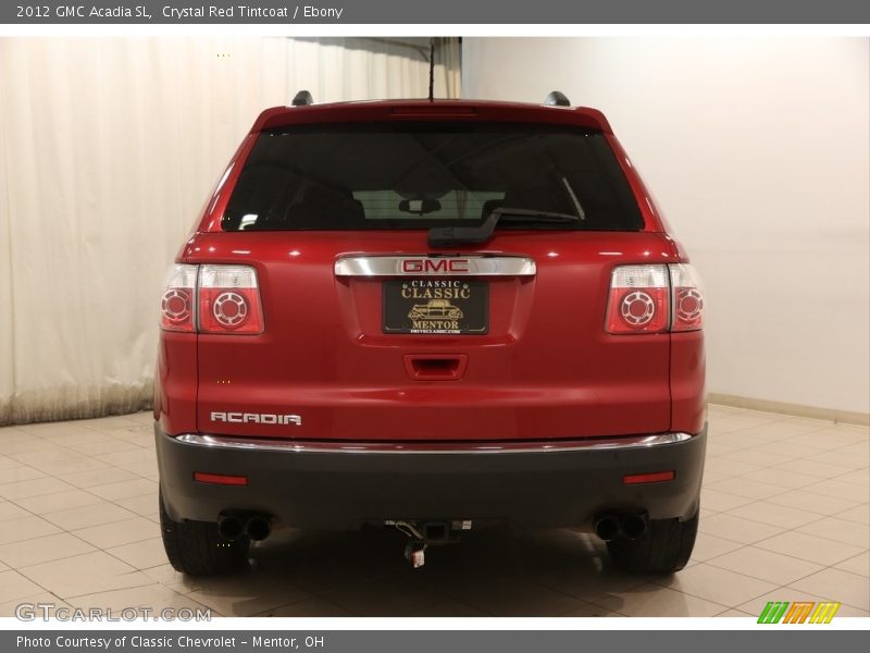 Crystal Red Tintcoat / Ebony 2012 GMC Acadia SL