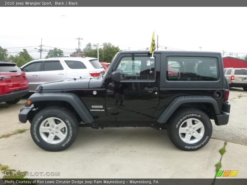 Black / Black 2016 Jeep Wrangler Sport