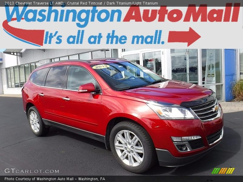 Crystal Red Tintcoat / Dark Titanium/Light Titanium 2013 Chevrolet Traverse LT AWD