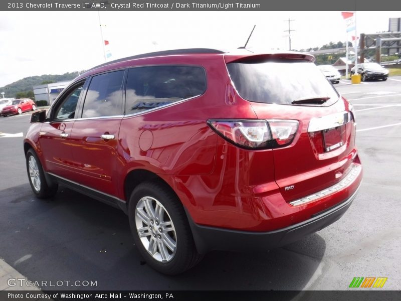 Crystal Red Tintcoat / Dark Titanium/Light Titanium 2013 Chevrolet Traverse LT AWD