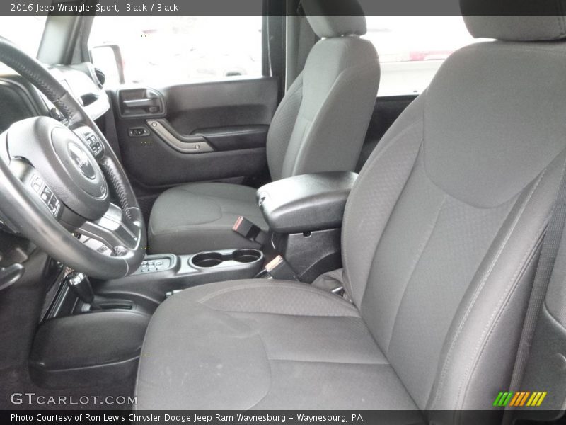 Black / Black 2016 Jeep Wrangler Sport