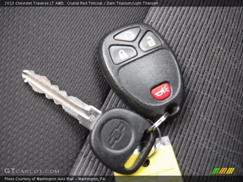 Crystal Red Tintcoat / Dark Titanium/Light Titanium 2013 Chevrolet Traverse LT AWD