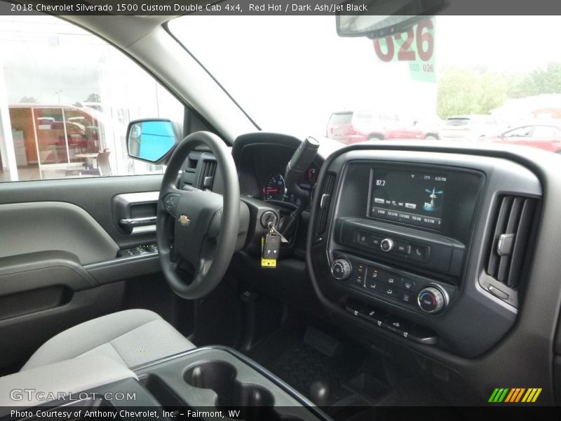 Red Hot / Dark Ash/Jet Black 2018 Chevrolet Silverado 1500 Custom Double Cab 4x4