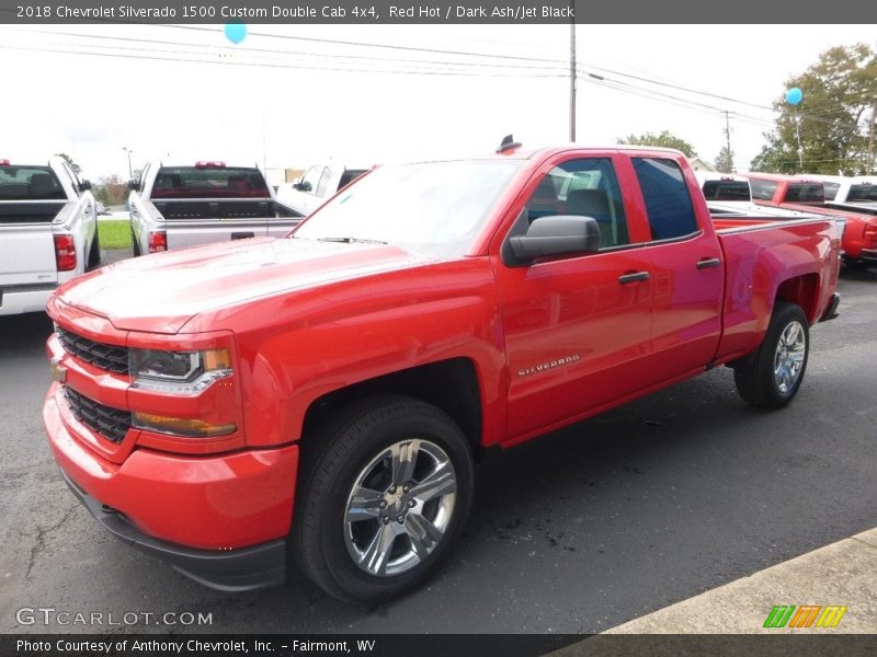 Red Hot / Dark Ash/Jet Black 2018 Chevrolet Silverado 1500 Custom Double Cab 4x4