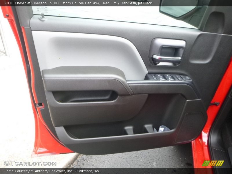 Red Hot / Dark Ash/Jet Black 2018 Chevrolet Silverado 1500 Custom Double Cab 4x4